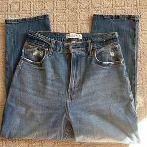 Abercrombie ankle straight Ultra high rise